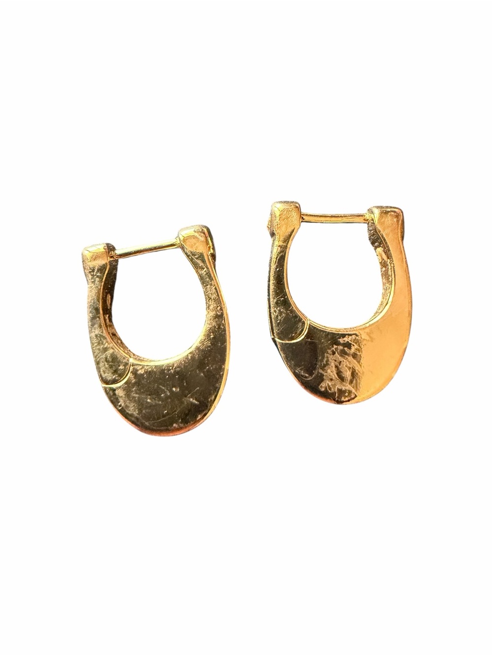 Coach Signature C Enamel Huggie Hoop Earrings